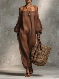 Fenna | Strapless Jumpsuit mit Ärmeln