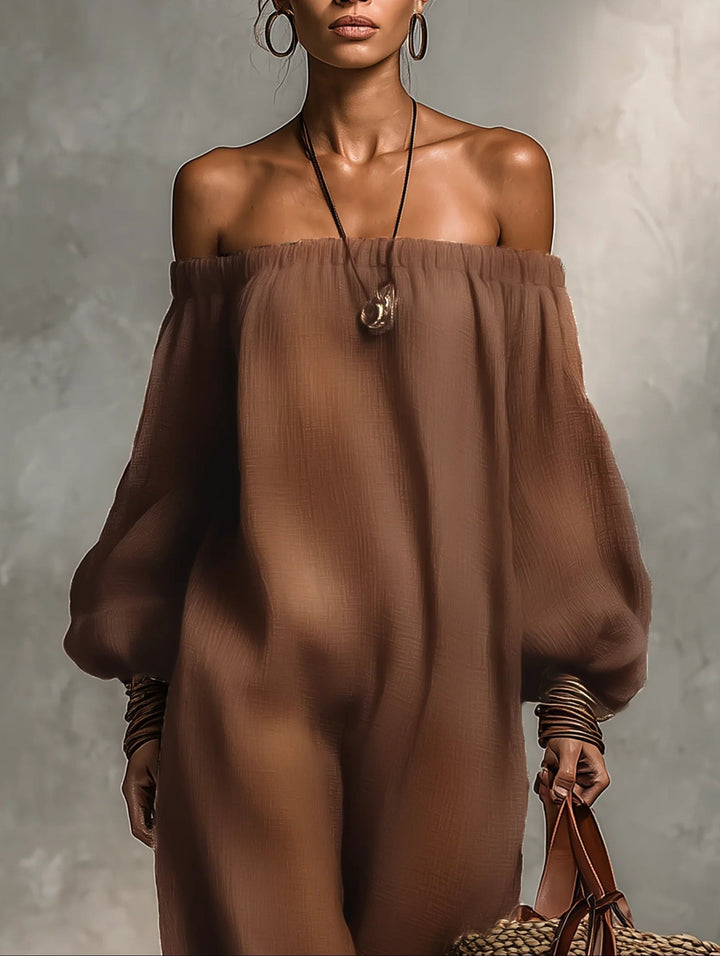 Fenna | Strapless Jumpsuit mit Ärmeln