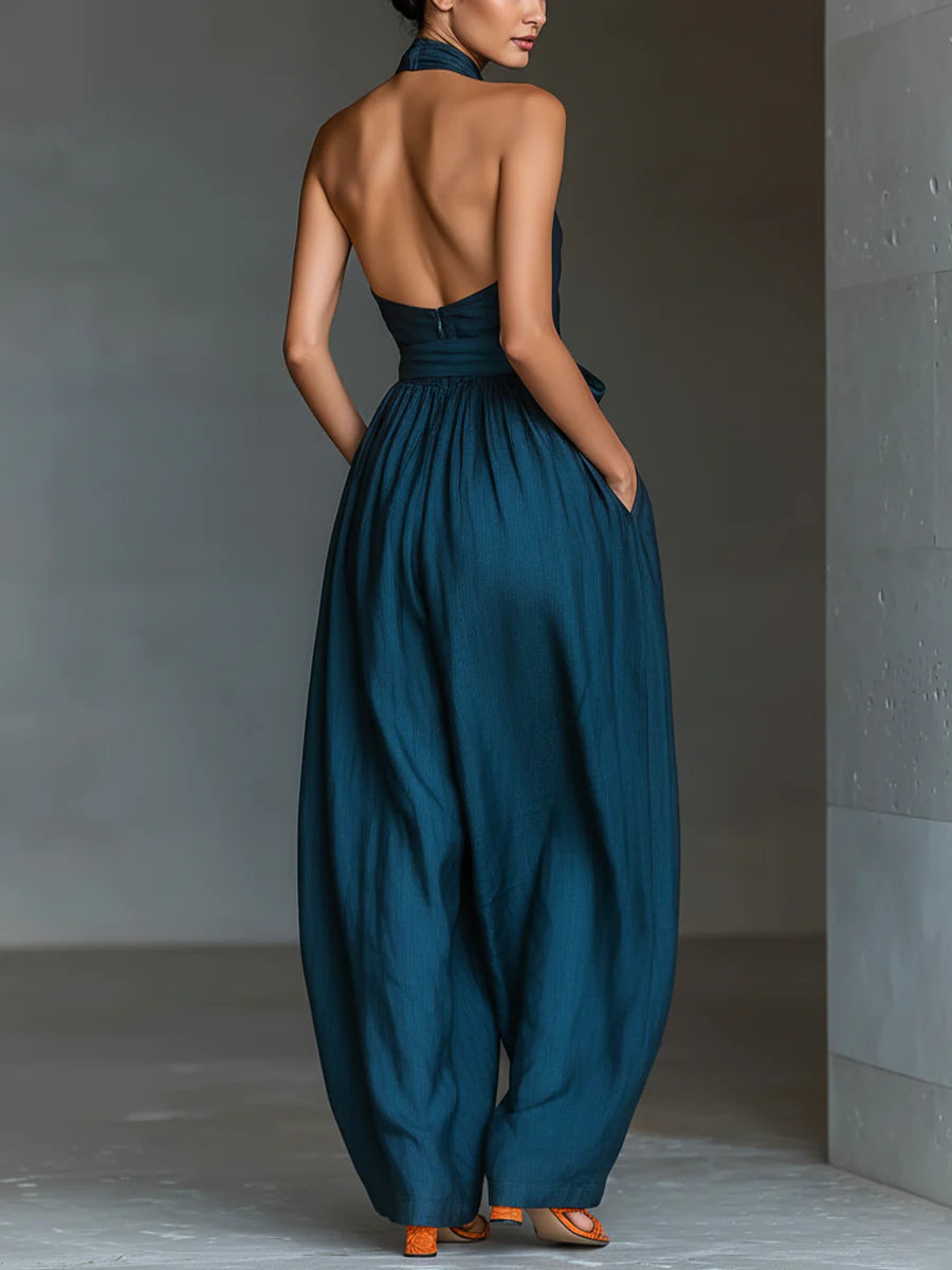 Marissa | Cross-Halter Jumpsuit