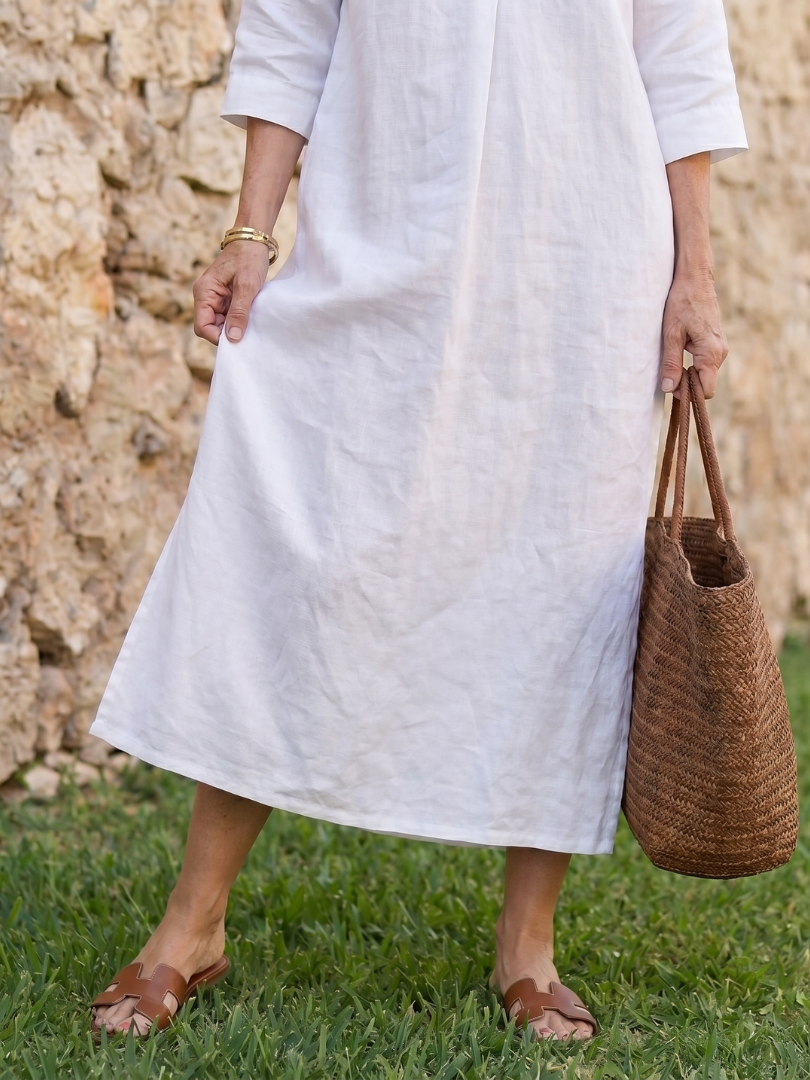 Estelle | Entspanntes, gerades Midi-Kleid