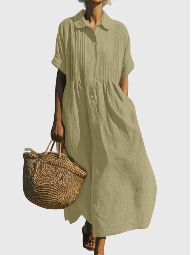 Joannah | Baumwoll-Knopfhemdkleid