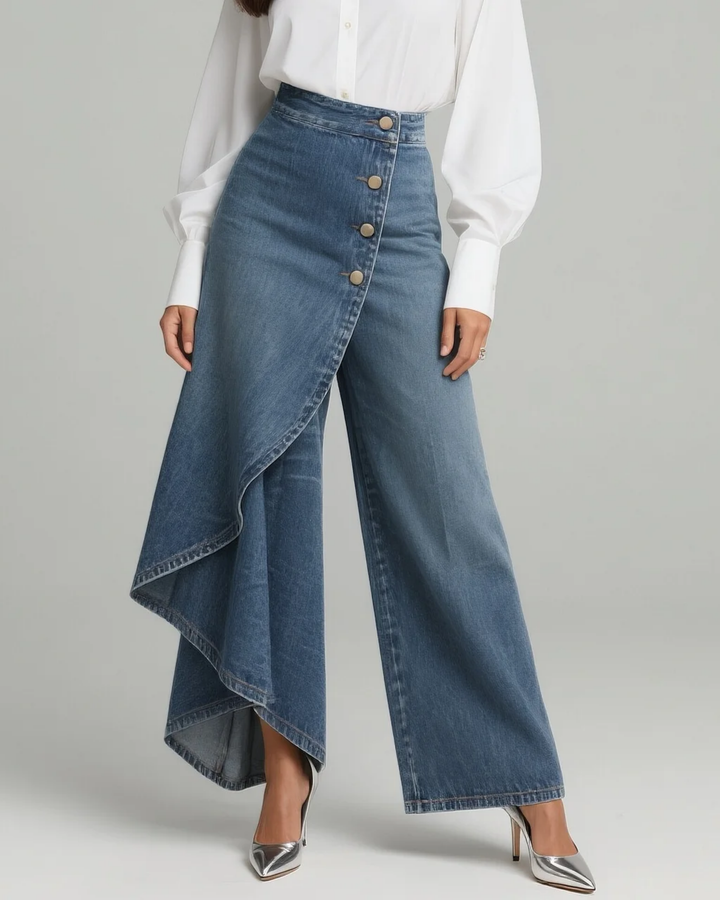 Calvra | Denim-Wickelhose