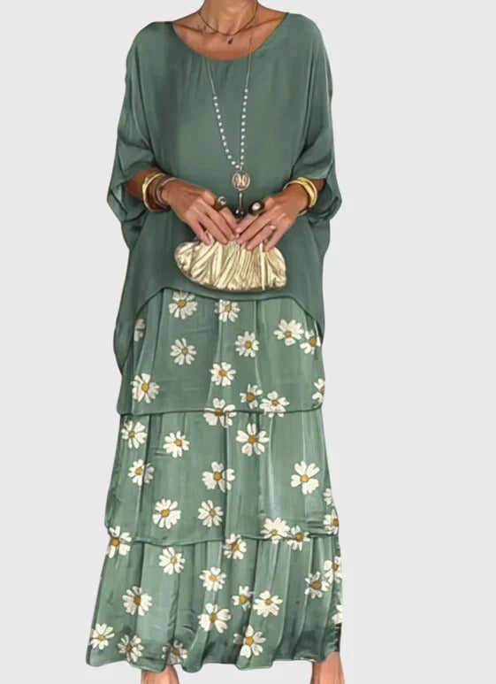 Carmel | Elegantes Fliessendes Maxikleid