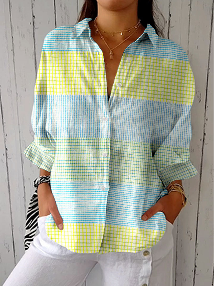 Arely | Pastellkariertes Muster Bluse