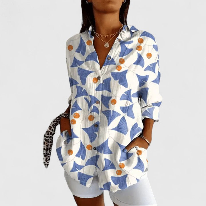 Christina | Elegante Blumenbluse