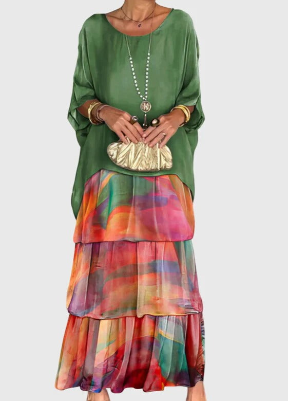 Carmel | Elegantes Fliessendes Maxikleid