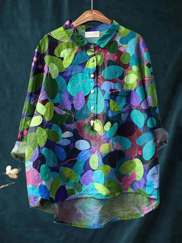 Adriana | Sommerwald Kunst Bedrucktes Damen Freizeitshirt
