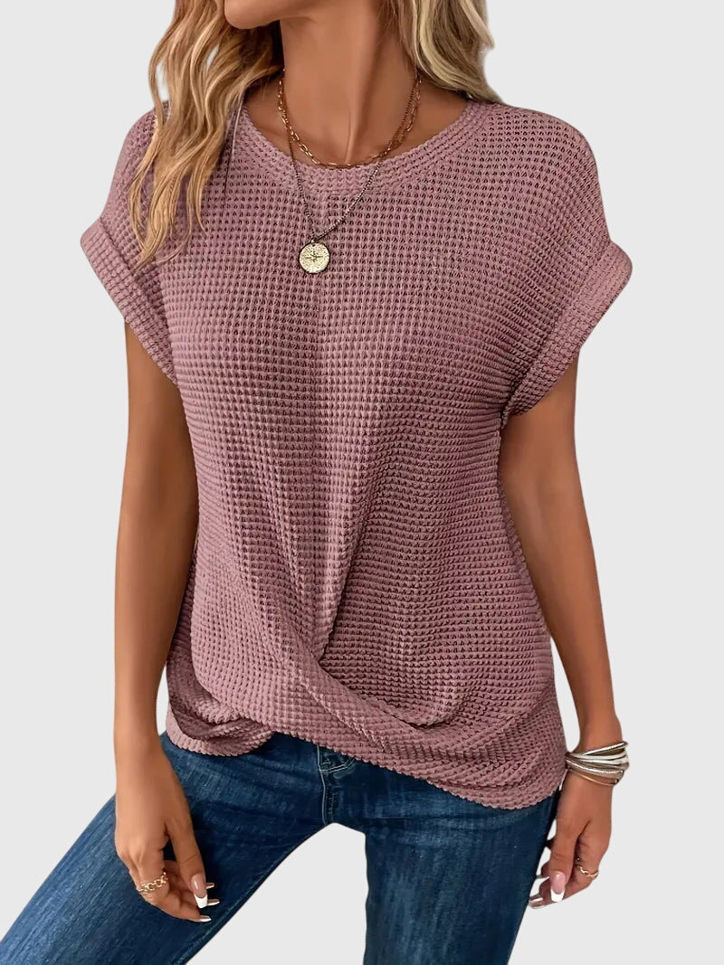 Bristol | Elegante Bluse mit Rundhalsausschnitt