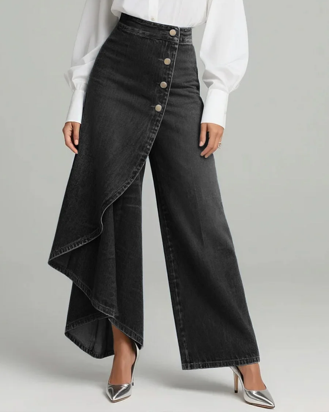 Calvra | Denim-Wickelhose