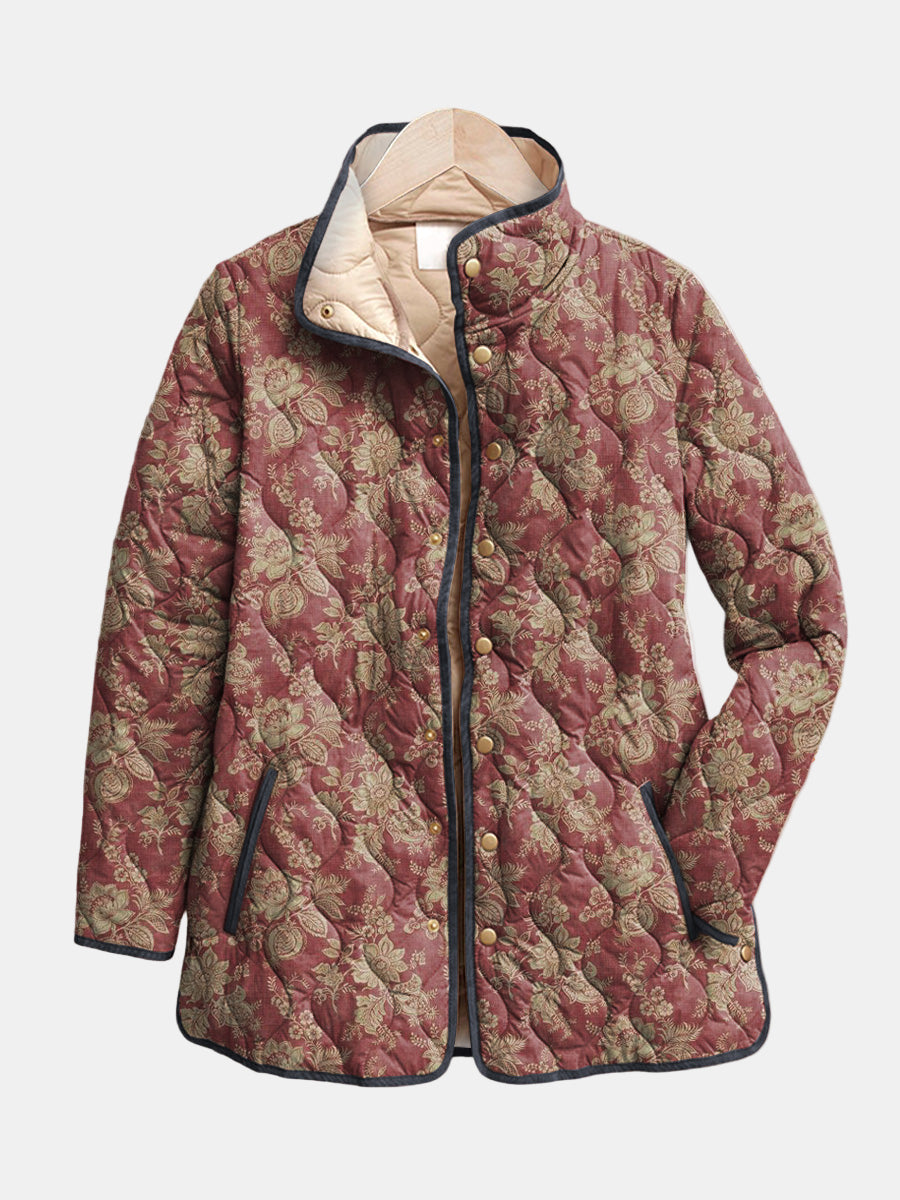 Corinne | Retro Blumenmuster Jacke