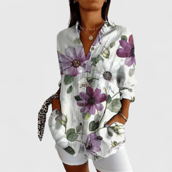 Christina | Elegante Blumenbluse