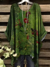 Wanda | Vintage Bohemian Floral Print Damen T-Shirt