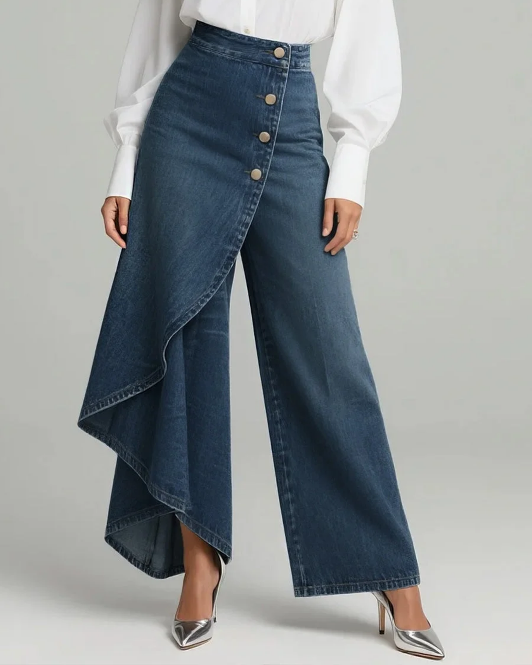Calvra | Denim-Wickelhose