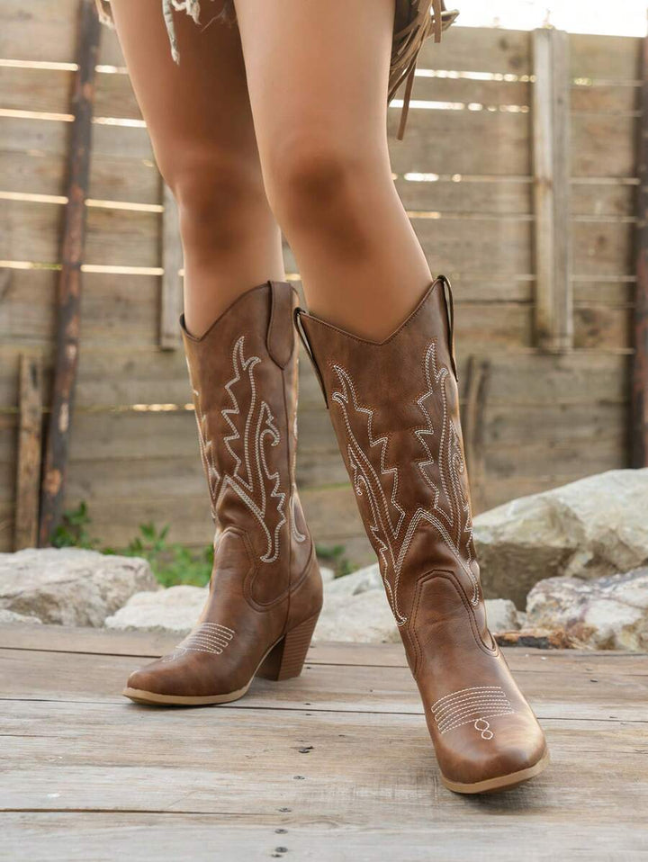 Vera | Braune Westernstiefel