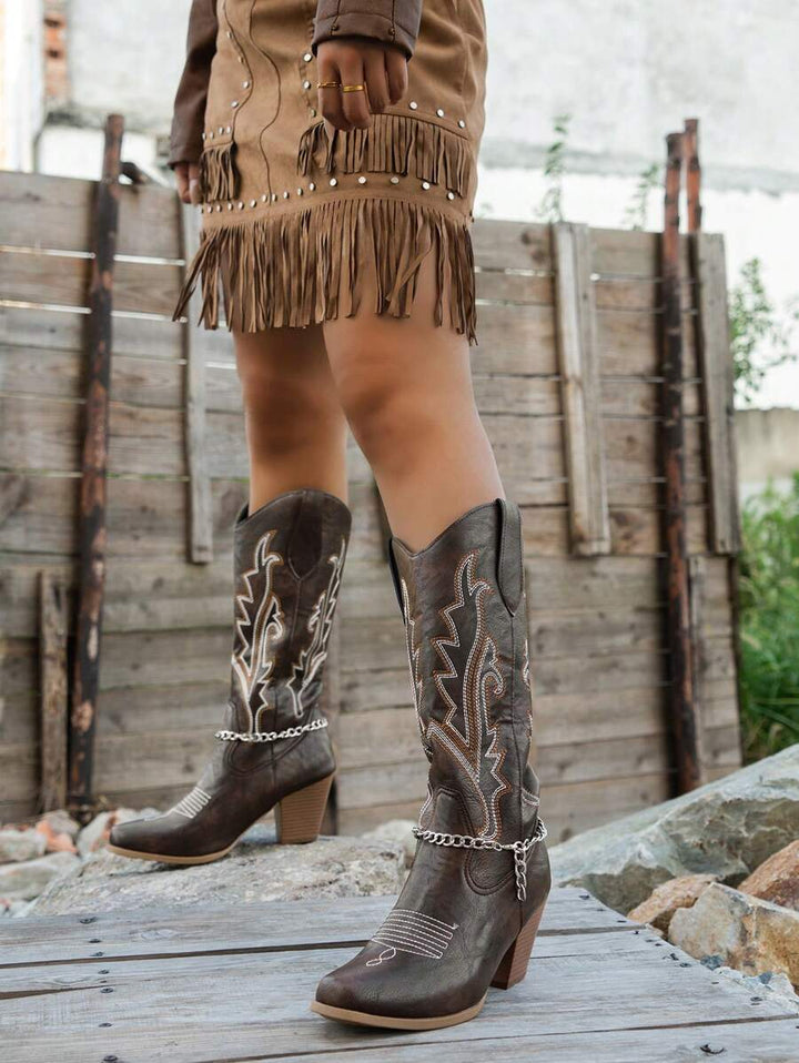 Vera | Braune Westernstiefel