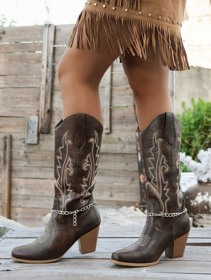 Vera | Braune Westernstiefel