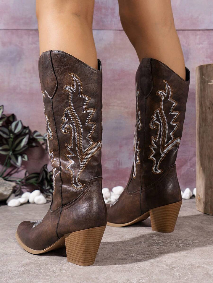 Vera | Braune Westernstiefel