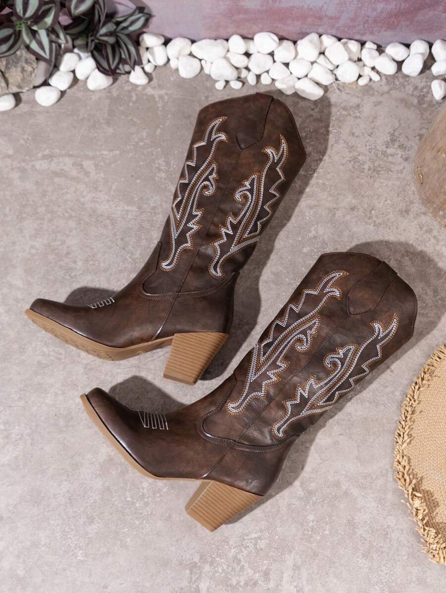 Vera | Braune Westernstiefel