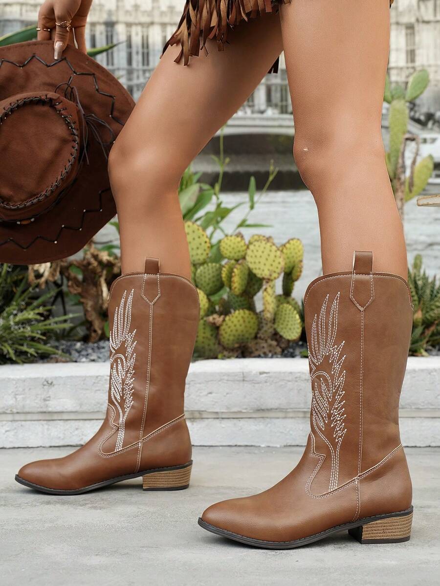 Arlena | Elfenbeinfarbene Westernstiefel