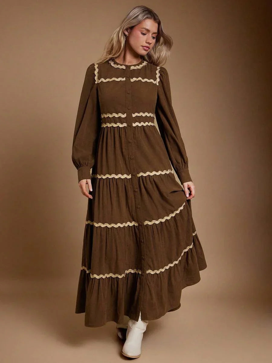 Elara | Heritage Western Midi Kleid