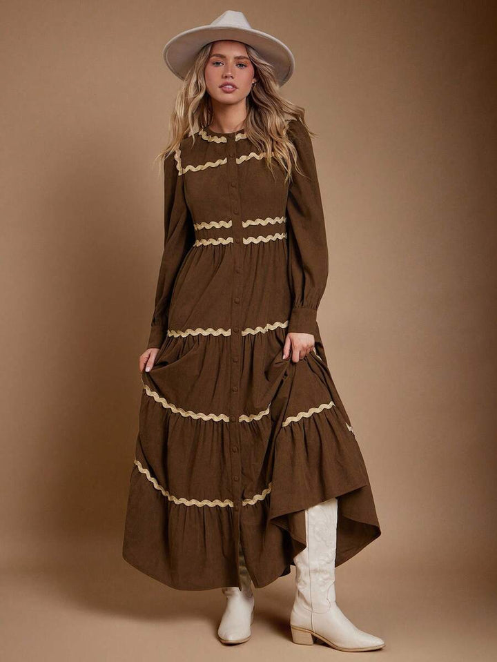 Elara | Heritage Western Midi Kleid