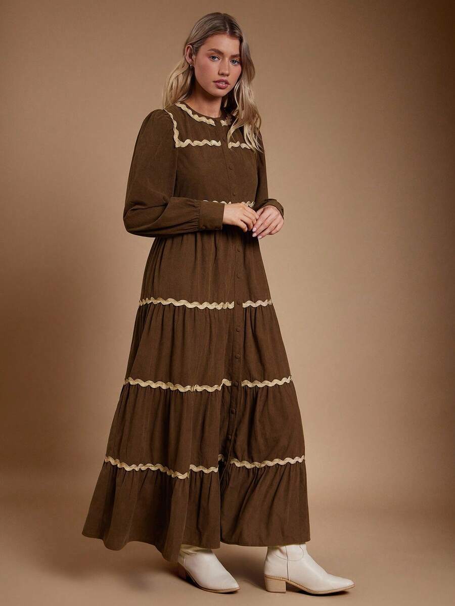 Elara | Heritage Western Midi Kleid