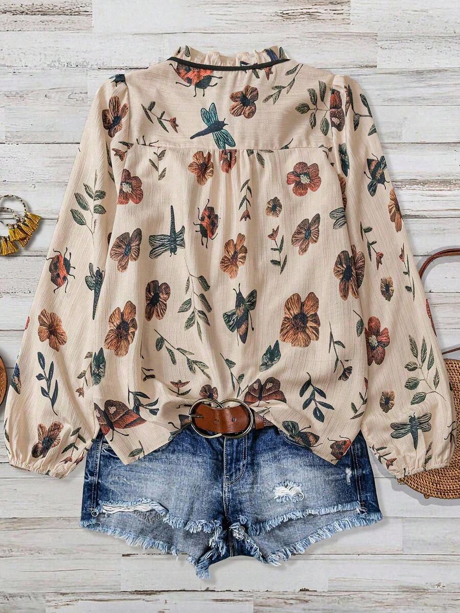 Liora | Vintage Meadow Bindebluse