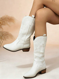 Arlena | Elfenbeinfarbene Westernstiefel