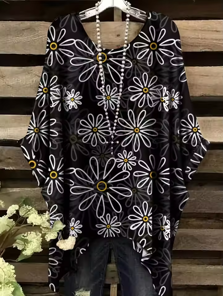 Cheryl | Vintage Bohemian Blumenmuster Damen T-Shirt