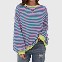 Martha | Übergrosses gestreiftes Sweatshirt in entspannter Passform aus weichem Strick