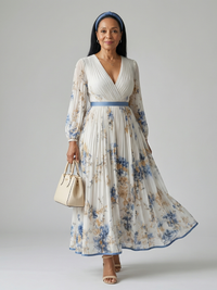 Rielle | Faltenwurf Midi Kleid