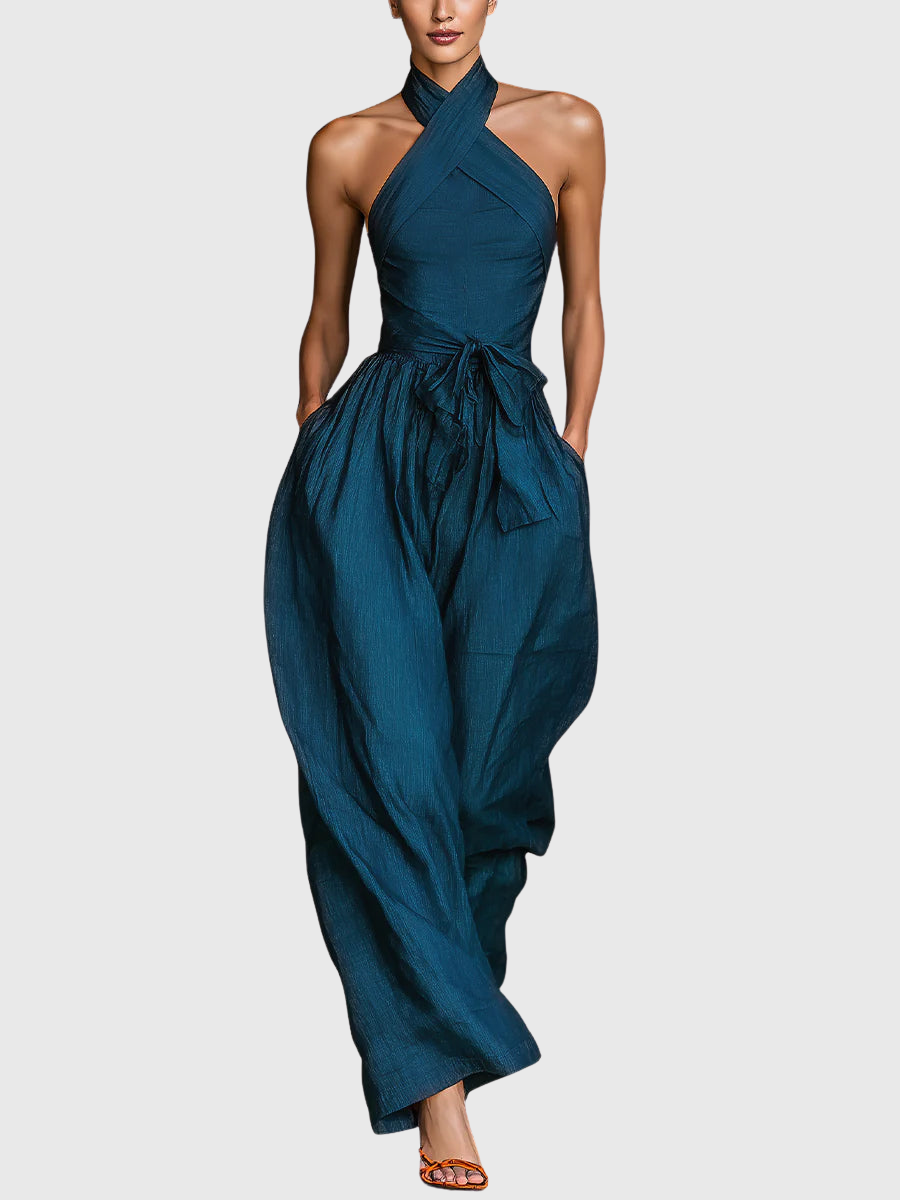 Marissa | Cross-Halter Jumpsuit