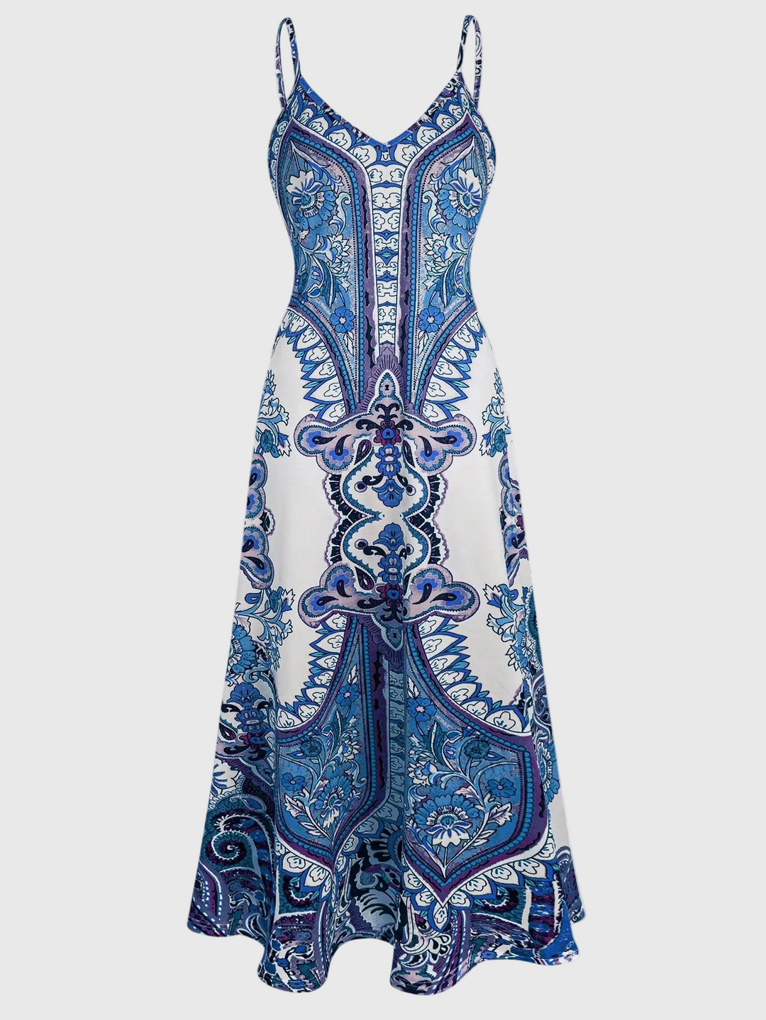 Skye | Boho Blumenmuster Ärmelloses Kleid