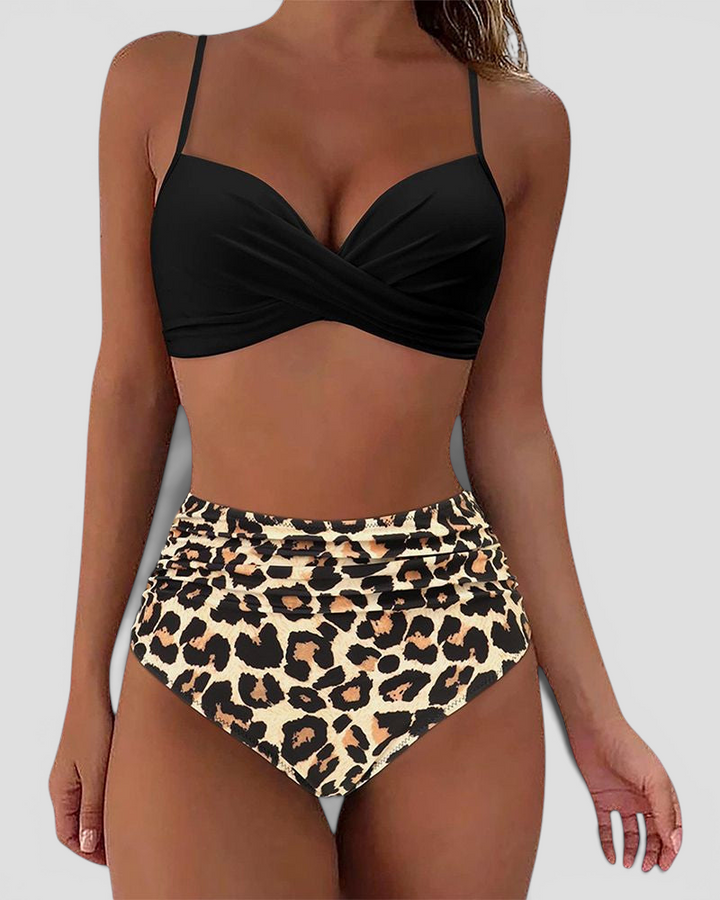 Vera | Bikini mit Blumenmuster und hohem Bund