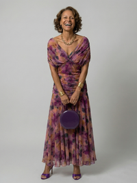 Calen | Off-Shoulder Flow Midi Kleid