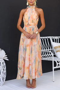 Elena | Bedrucktes Maxikleid