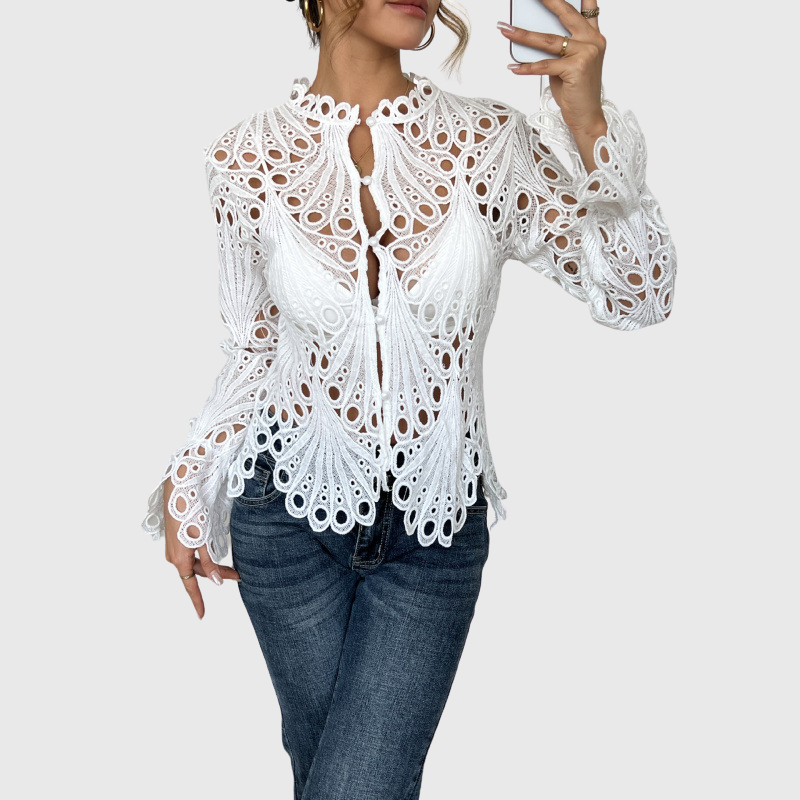 Brielle | Moderne Bluse mit hohlem Detail