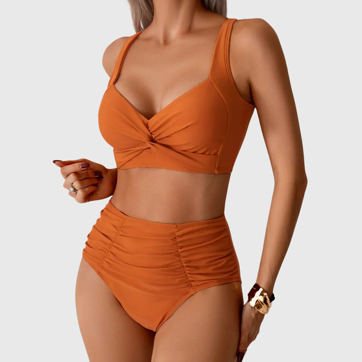 Karen | Bikini Bandeau mit Rüschentuch