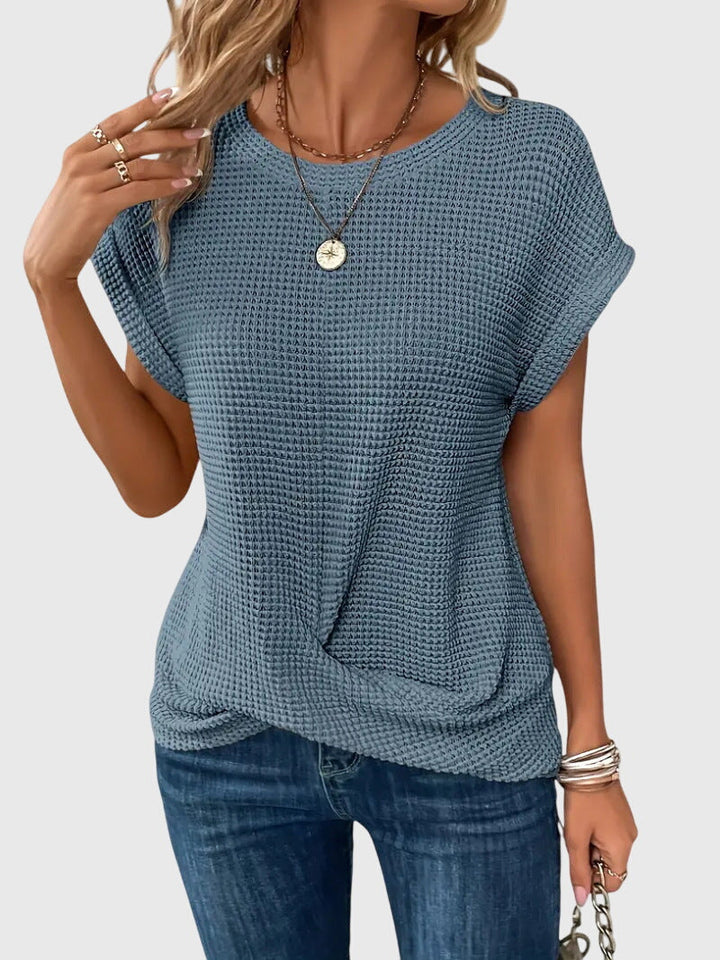 Bristol | Elegante Bluse mit Rundhalsausschnitt