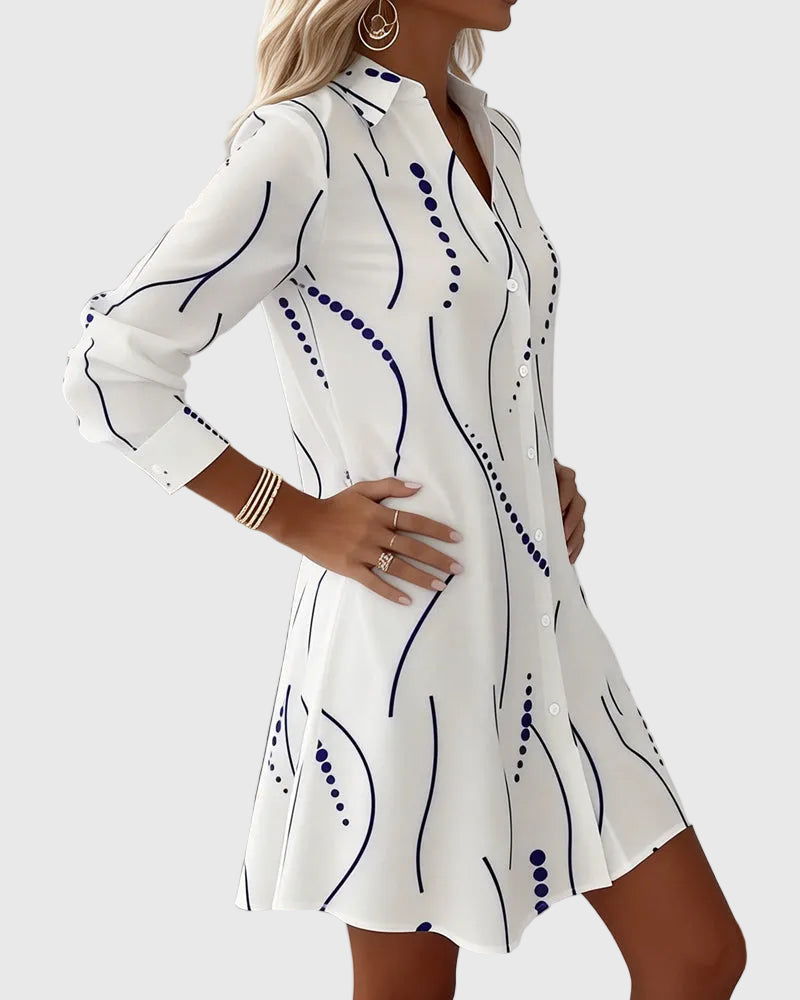 Hazel | Wavy Collar Dress Shirt