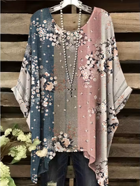 Quinn | Vintage Bohemian Floral Print Damen T-Shirt