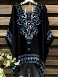 Marie | Vintage Bohemian Floral Print Damen T-Shirt