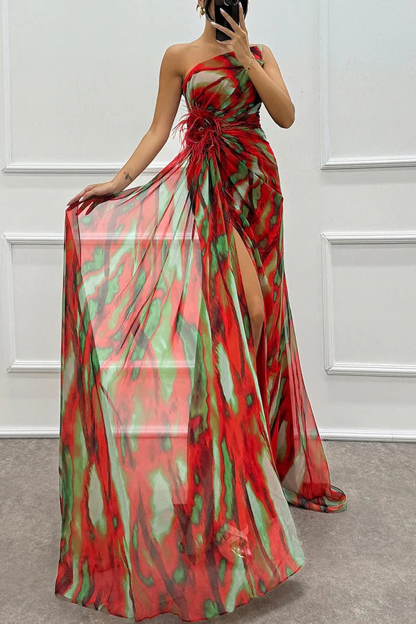 Sandra | Lebhaftes Drapiertes Kleid