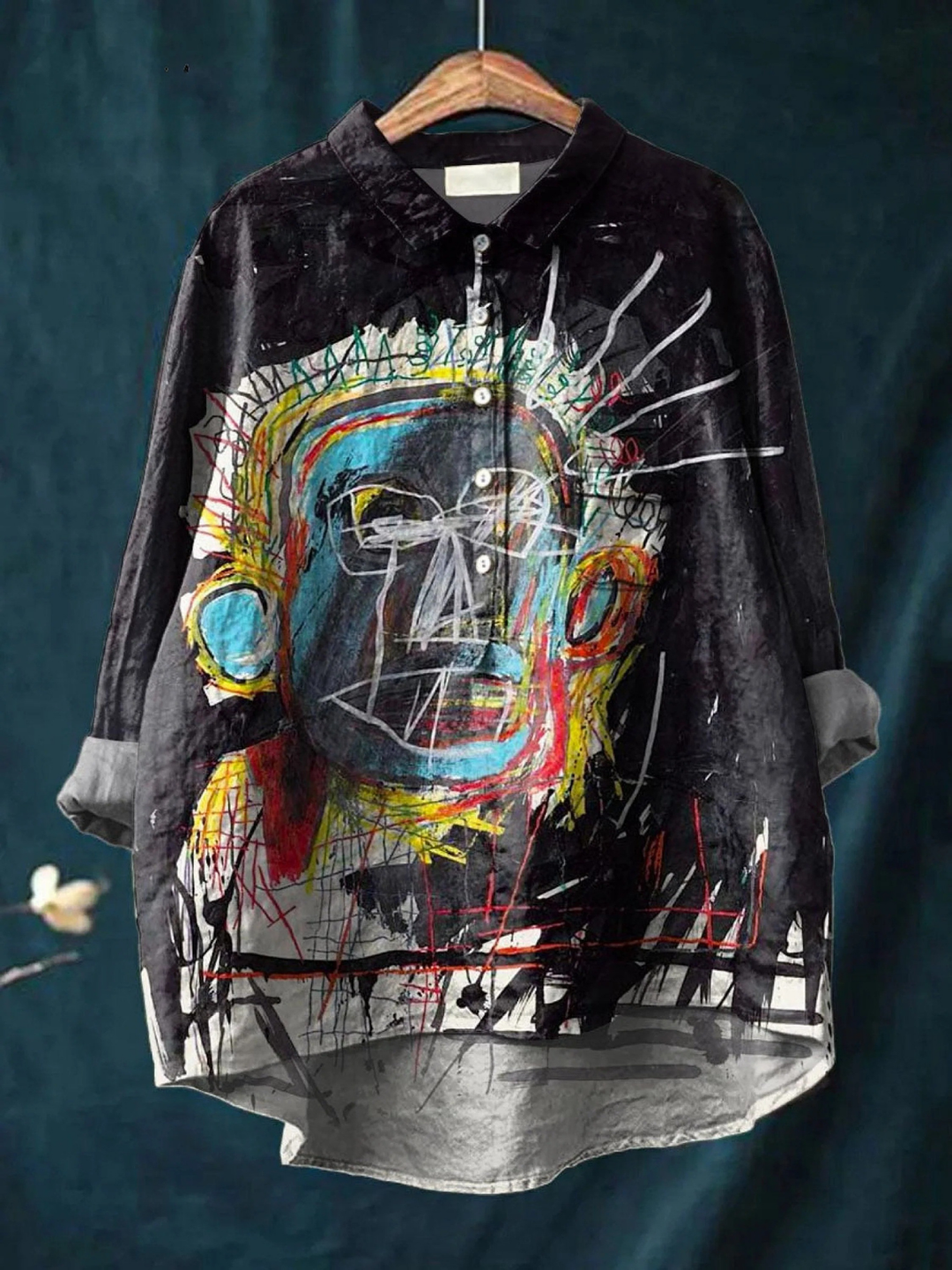 Kylie | Vintage Abstraktes Figurenmalerei Kunstdruck Freizeitshirt