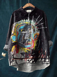 Kylie | Vintage Abstraktes Figurenmalerei Kunstdruck Freizeitshirt