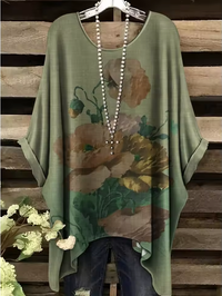 Martha | Vintage Bohemian Floral Print Damen T-Shirt