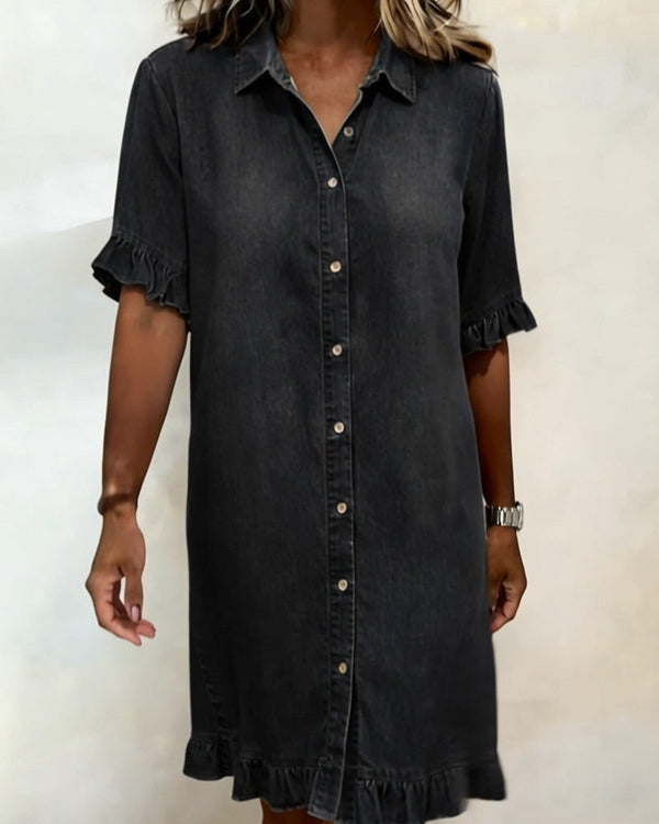 Zandrea | Bequemes Denim-Kleid mit schmeichelhaftem Schnitt