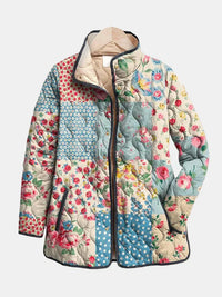 Zarae | Charmante Blumengemusterte Steppjacke für Frauen