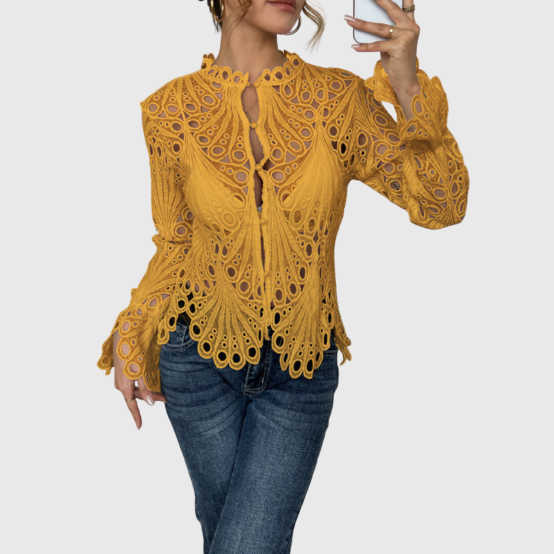 Brielle | Moderne Bluse mit hohlem Detail