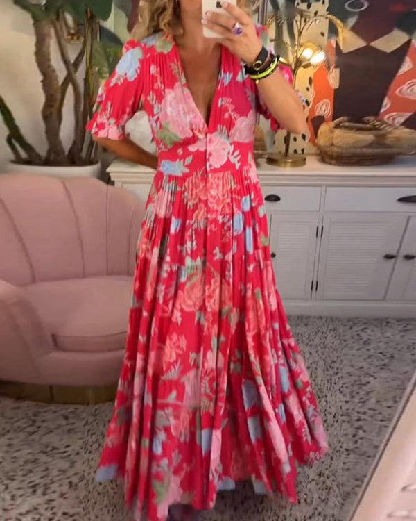 Floriana | Lebhaftes Blumenkleid